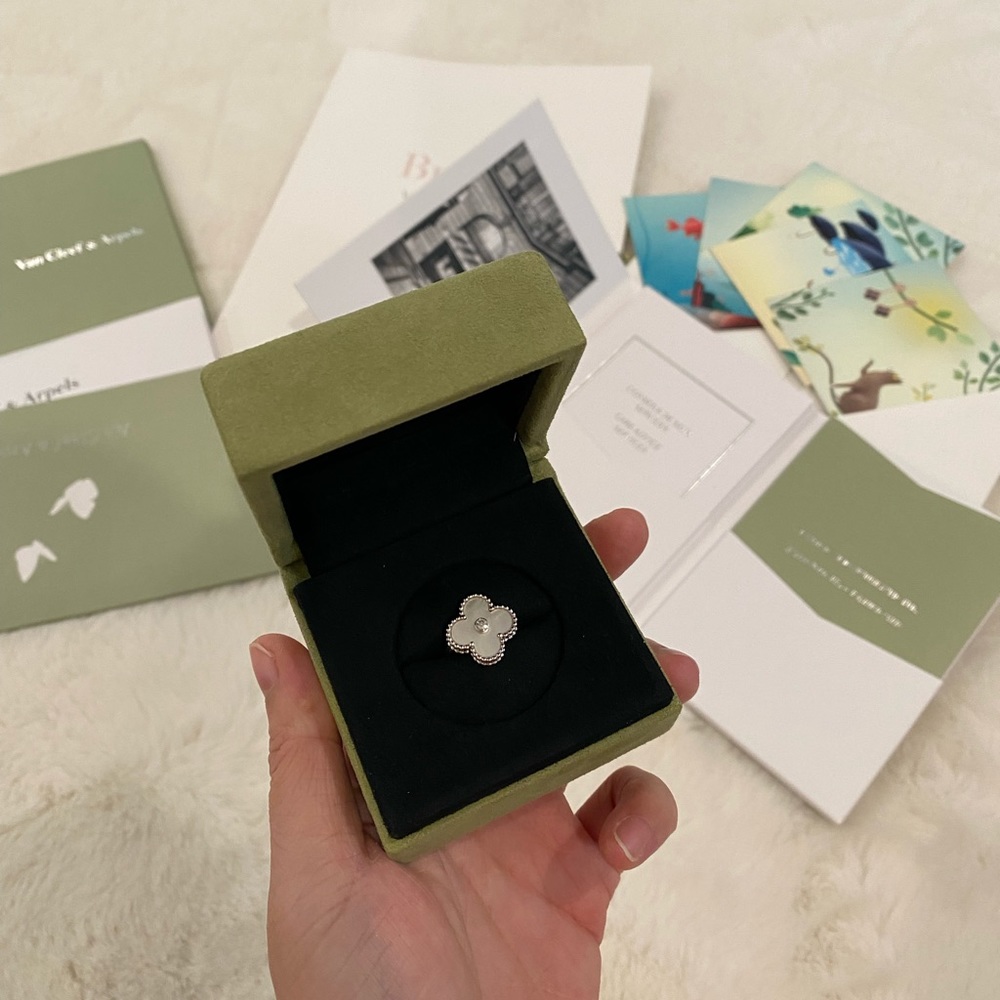 Van Cleef & Arpels Alhambra Ring with Diamond